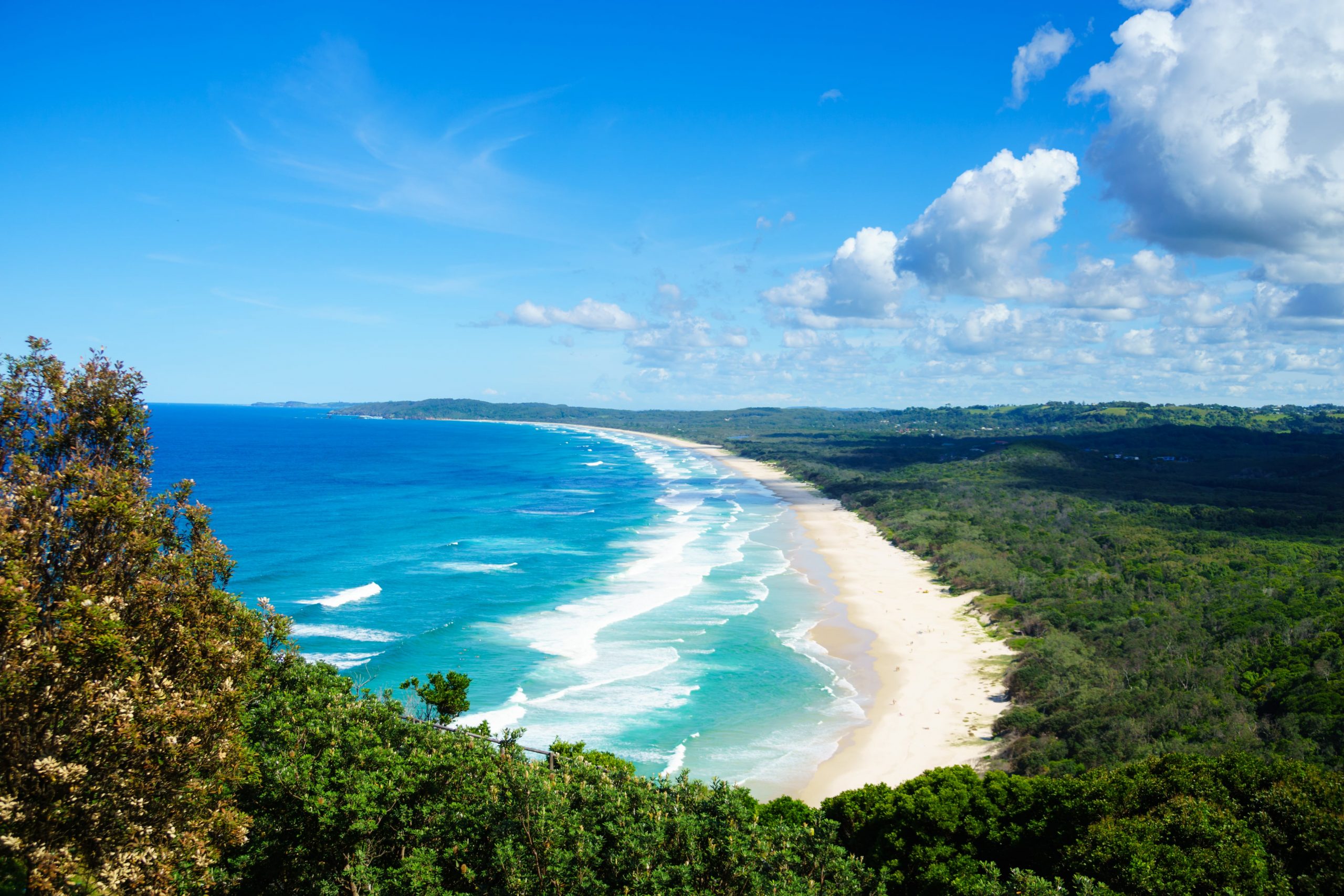 cosy corner surfing spot in Byron Bay