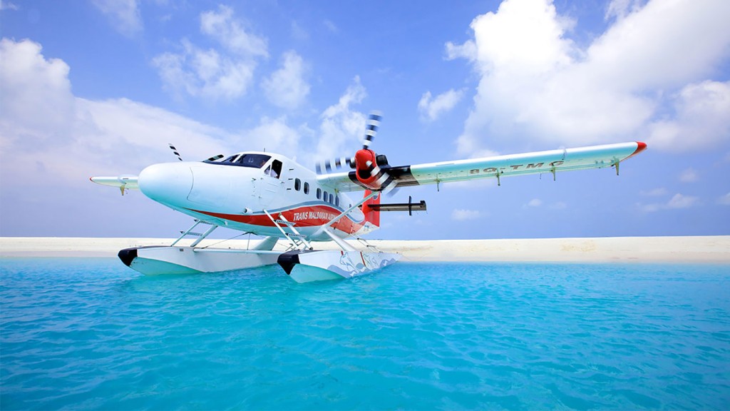 seaplane in the maldives